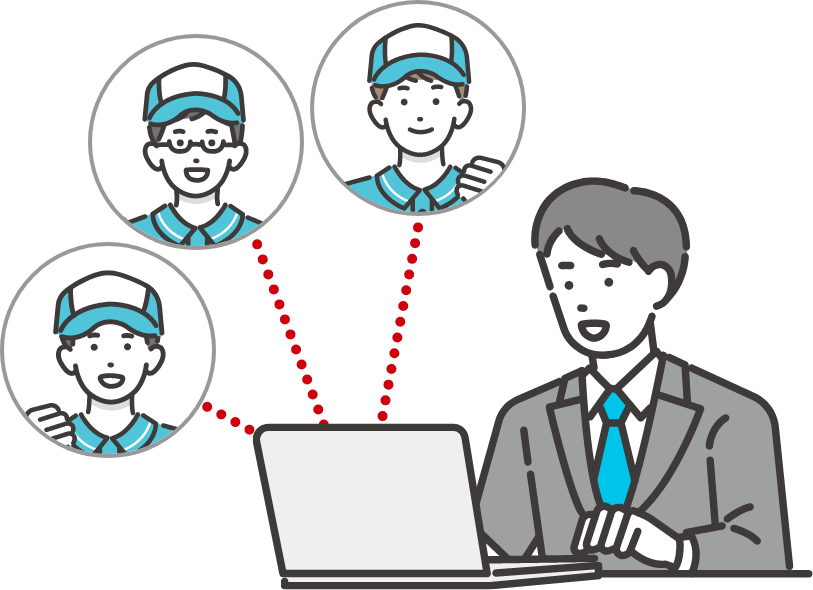 社内での通達事項なども配信！